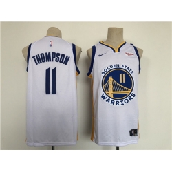 Men Golden State Warriors 11 Klay Thompson White Stitched Basletball Jersey