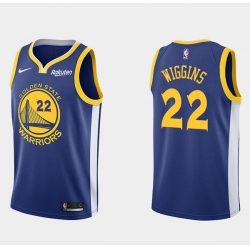 Men Golden State Warriors 22 Andrew Wiggins Blue Stitched Basketball Jersey