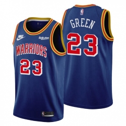 Men Golden State Warriors 23 Draymond Green Men Nike Releases Classic Edition NBA 75th Anniversary Jersey Blue