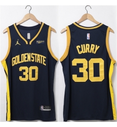 Men Golden State Warriors 30 Stephen Curry Black Stitched Jersey