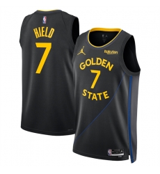 Men Golden State Warriors 7 Buddy Hield Black 2024 25 Statement Edition Stitched Basketball Jersey