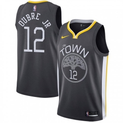 Men Nike Golden State Warriors 12 Kelly Oubre Jr Black NBA Swingman Statement Edition Jersey