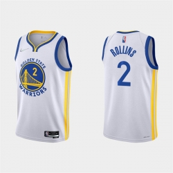 Men's Golden State Warriors #2 Ryan Rollins 2022 White Stitched Basketball Jersey