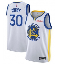 Men's Golden State Warriors #30 Stephen Curry 75th Anniversary White Stitched Basketball Jersey