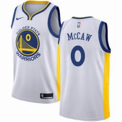 Mens Nike Golden State Warriors 0 Patrick McCaw Swingman White Home NBA Jersey Association Edition 