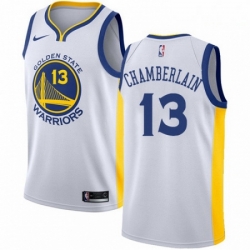 Mens Nike Golden State Warriors 13 Wilt Chamberlain Swingman White Home NBA Jersey Association Edition