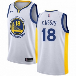 Mens Nike Golden State Warriors 18 Omri Casspi Authentic White Home NBA Jersey Association Edition 