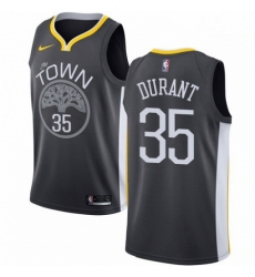 Mens Nike Golden State Warriors 35 Kevin Durant Swingman Black Alternate NBA Jersey Statement Edition