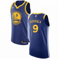 Mens Nike Golden State Warriors 9 Andre Iguodala Authentic Royal Blue Road NBA Jersey Icon Edition