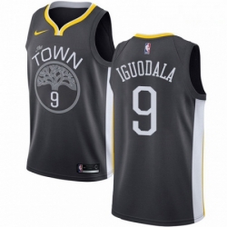 Mens Nike Golden State Warriors 9 Andre Iguodala Swingman Black Alternate NBA Jersey Statement Edition