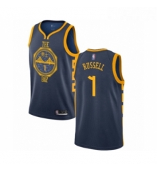 Womens Golden State Warriors 1 DAngelo Russell Swingman Navy Blue Basketball Jersey City Edition 