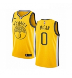 Womens Nike Golden State Warriors 0 Patrick McCaw Yellow Swingman Jersey Earned Edition 