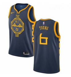 Womens Nike Golden State Warriors 6 Nick Young Swingman Navy Blue NBA Jersey City Edition 