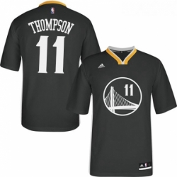 Youth Adidas Golden State Warriors 11 Klay Thompson Authentic Black Alternate NBA Jersey