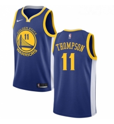 Youth Nike Golden State Warriors 11 Klay Thompson Swingman Royal Blue Road NBA Jersey Icon Edition