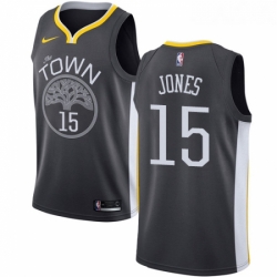 Youth Nike Golden State Warriors 15 Damian Jones Swingman Black Alternate NBA Jersey Statement Edition