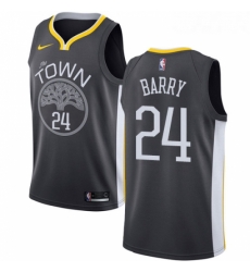 Youth Nike Golden State Warriors 24 Rick Barry Swingman Black Alternate NBA Jersey Statement Edition