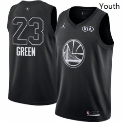 Youth Nike Jordan Golden State Warriors 23 Draymond Green Swingman Black 2018 All Star Game NBA Jersey