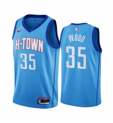 Men Nike Houston Rockets 35 Christian Wood Blue NBA Swingman 2020 21 City Edition Jersey