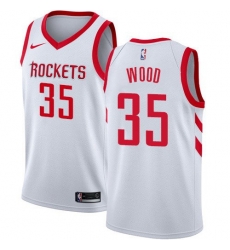 Men Nike Houston Rockets 35 Christian Wood White NBA Swingman Association Edition Jersey