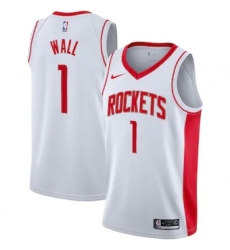 Men's Houston Rockets John Wall White Nike Association Swingman Jersey