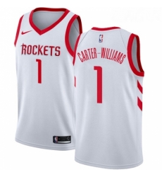 Youth Nike Houston Rockets 1 Michael Carter Williams Swingman White NBA Jersey Association Edition 