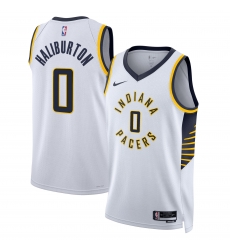 Men Indiana Pacers Tyrese Haliburton #0 2022 23 Association Edition White Jersey