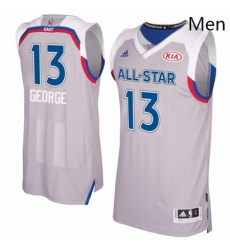 Mens Adidas Indiana Pacers 13 Paul George Swingman Gray 2017 All Star NBA Jersey