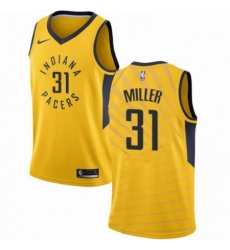 Mens Nike Indiana Pacers 31 Reggie Miller Swingman Gold NBA Jersey Statement Edition