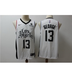 Clippers 13 Paul George White City Edition Nike Swingman Jersey