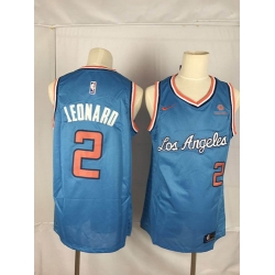 Clippers 2 Kawhi Leonard Blue Nike Throwback Swingman Jersey