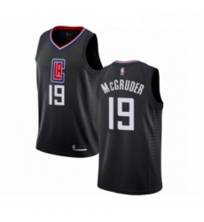 Mens Los Angeles Clippers 19 Rodney McGruder Authentic Black Basketball Jersey Statement Edition 