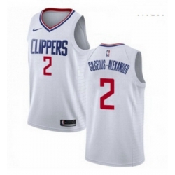 Mens Nike Los Angeles Clippers 2 Shai Gilgeous Alexander Swingman White NBA Jersey Association Edition 