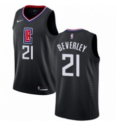 Mens Nike Los Angeles Clippers 21 Patrick Beverley Swingman Black Alternate NBA Jersey Statement Edition 