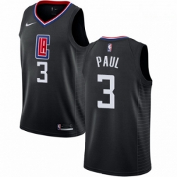 Mens Nike Los Angeles Clippers 3 Chris Paul Swingman Black Alternate NBA Jersey Statement Edition 