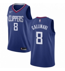 Mens Nike Los Angeles Clippers 8 Danilo Gallinari Swingman Blue Road NBA Jersey Icon Edition 