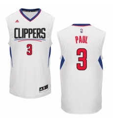 Womens Adidas Los Angeles Clippers 3 Chris Paul Authentic White Home NBA Jersey 