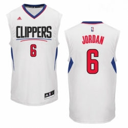 Womens Adidas Los Angeles Clippers 6 DeAndre Jordan Swingman White Home NBA Jersey