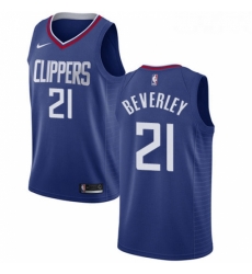 Womens Nike Los Angeles Clippers 21 Patrick Beverley Swingman Blue Road NBA Jersey Icon Edition 