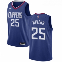 Womens Nike Los Angeles Clippers 25 Austin Rivers Swingman Blue Road NBA Jersey Icon Edition