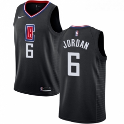 Youth Nike Los Angeles Clippers 6 DeAndre Jordan Authentic Black Alternate NBA Jersey Statement Edition