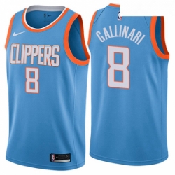 Youth Nike Los Angeles Clippers 8 Danilo Gallinari Swingman Blue NBA Jersey City Edition 