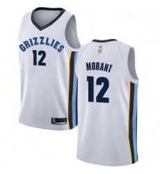 Grizzlies 12 Ja Morant White Basketball Swingman Association Edition Jersey