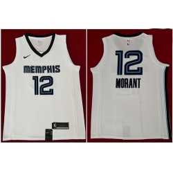 Grizzlies 12 Ja Morant White Nike Swingman Jersey 2