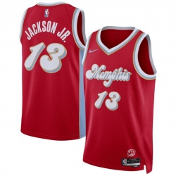 Men Memphis Grizzlies 13 Jaren Jackson Jr  Red 2024 25 City Edition Stitched Basketball Jersey