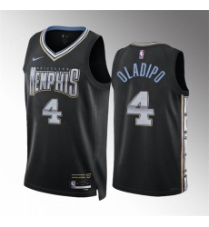 Men Memphis Grizzlies 4 Victor Oladipo Black 2022 23 City Edition Stitched Jersey