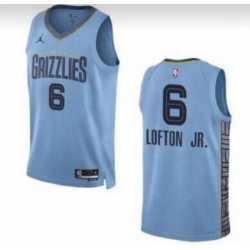 Men Memphis Grizzlies 6 Lofton jr  Light Blue jerseys