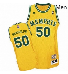 Mens Adidas Memphis Grizzlies 50 Zach Randolph Swingman Gold ABA Hardwood Classic NBA Jersey