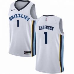 Mens Nike Memphis Grizzlies 1 Kyle Anderson Swingman White NBA Jersey Association Edition 