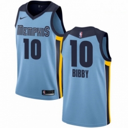 Mens Nike Memphis Grizzlies 10 Mike Bibby Swingman Light Blue NBA Jersey Statement Edition 